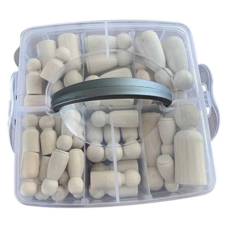 50 штук деревянных неокрашенных семейных кукол Детские свадебные куклы украшения