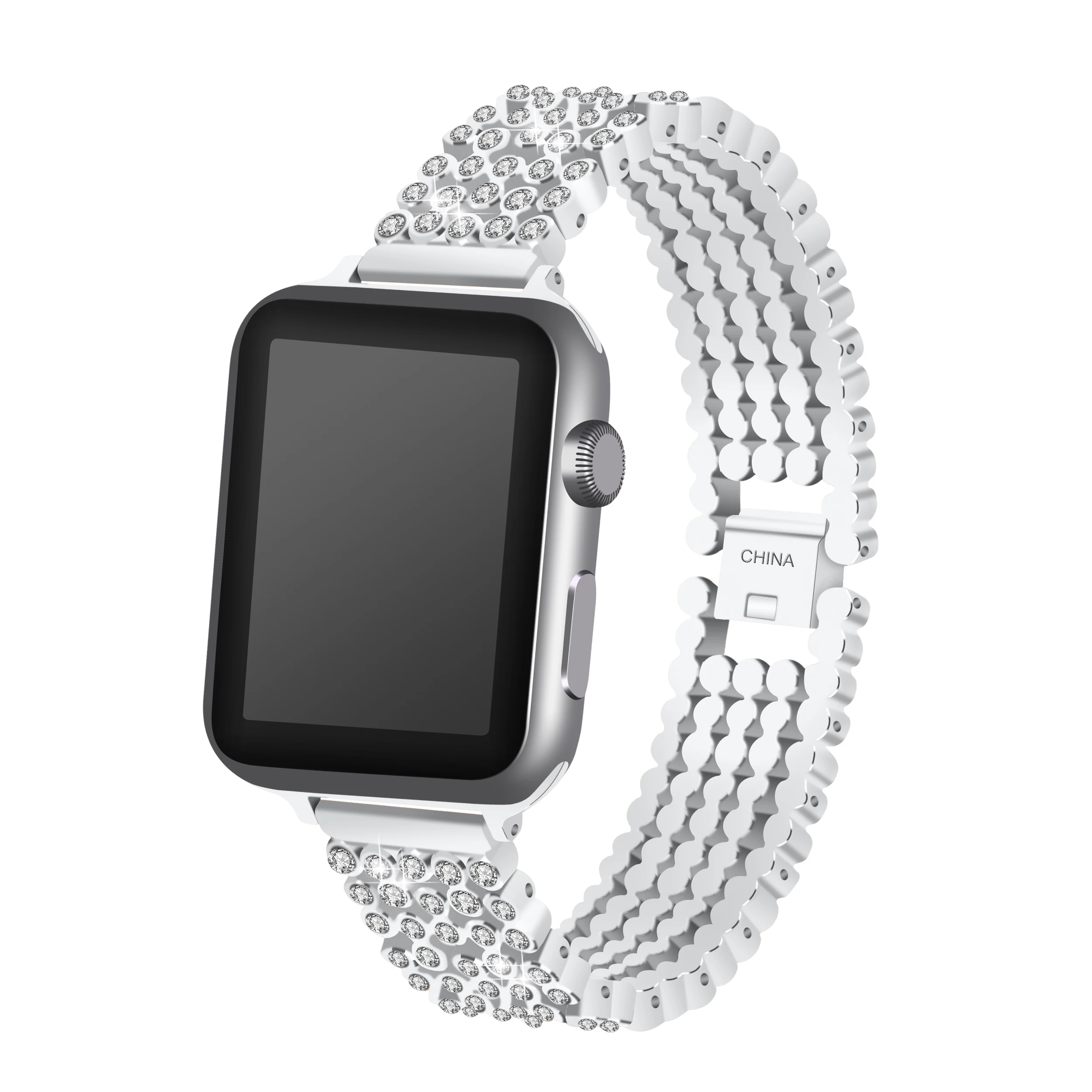 

OULUCCI Stainless Steel Diamond strap for Apple Watch band 38 mm/42mm Luxury Replacement strap Women for iWatch series 5/4/3/2/1