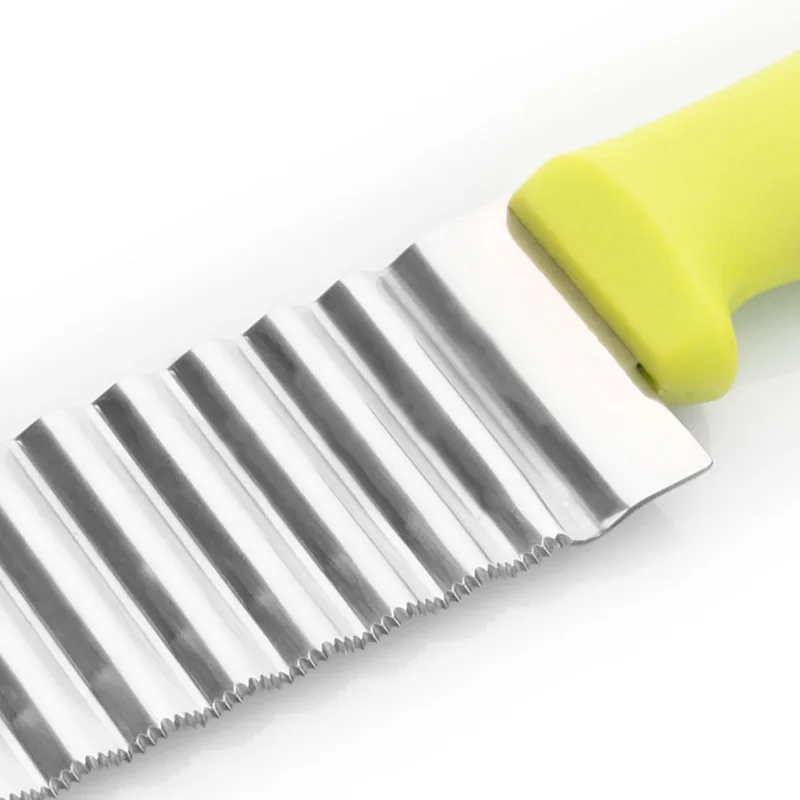 1 предмет Новинка Нержавеющая сталь волна Ножи резка картофельных чипсов Резак