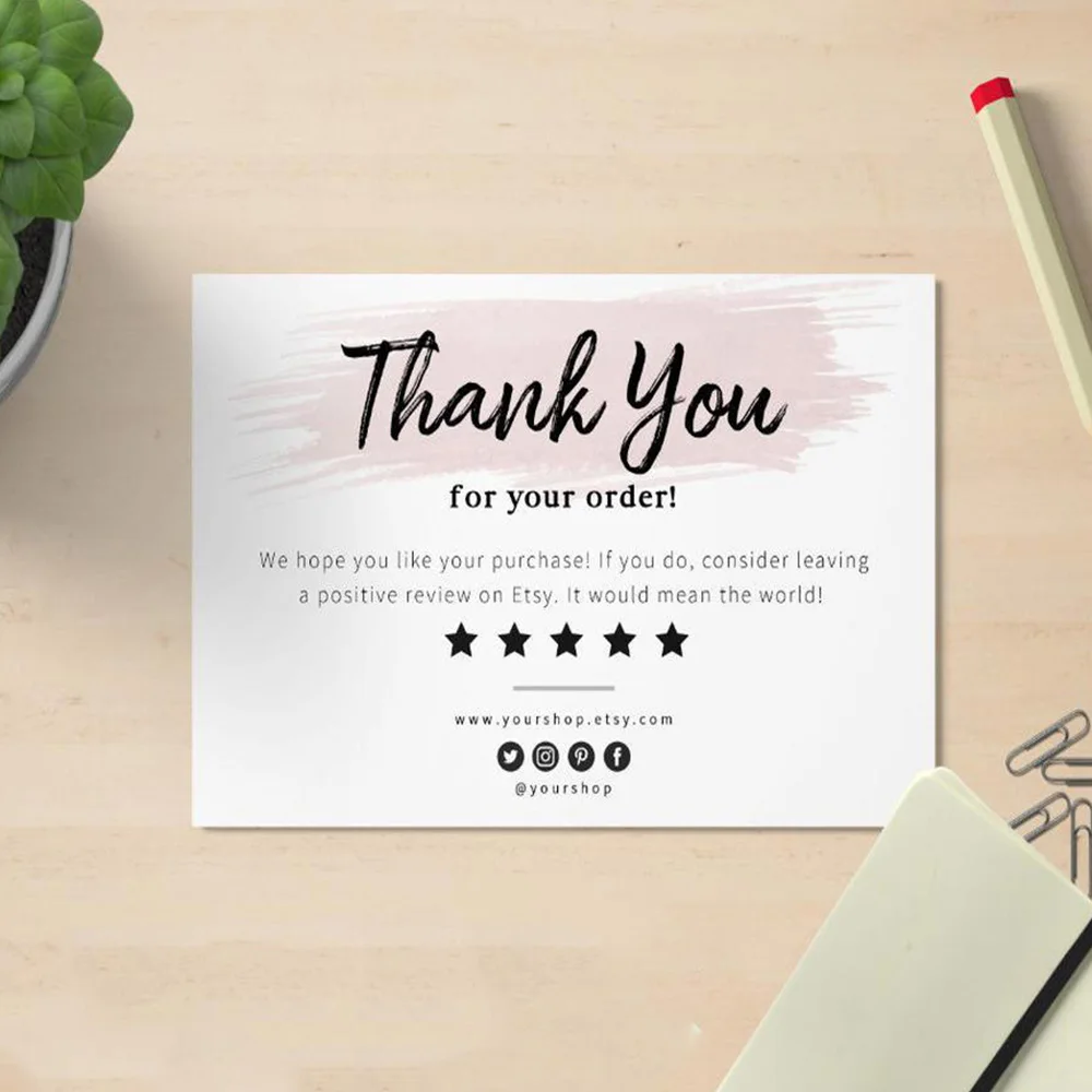 Заказные современные спасибо за ваш заказ карты шаблон 6x4 Размер продавец бизнес