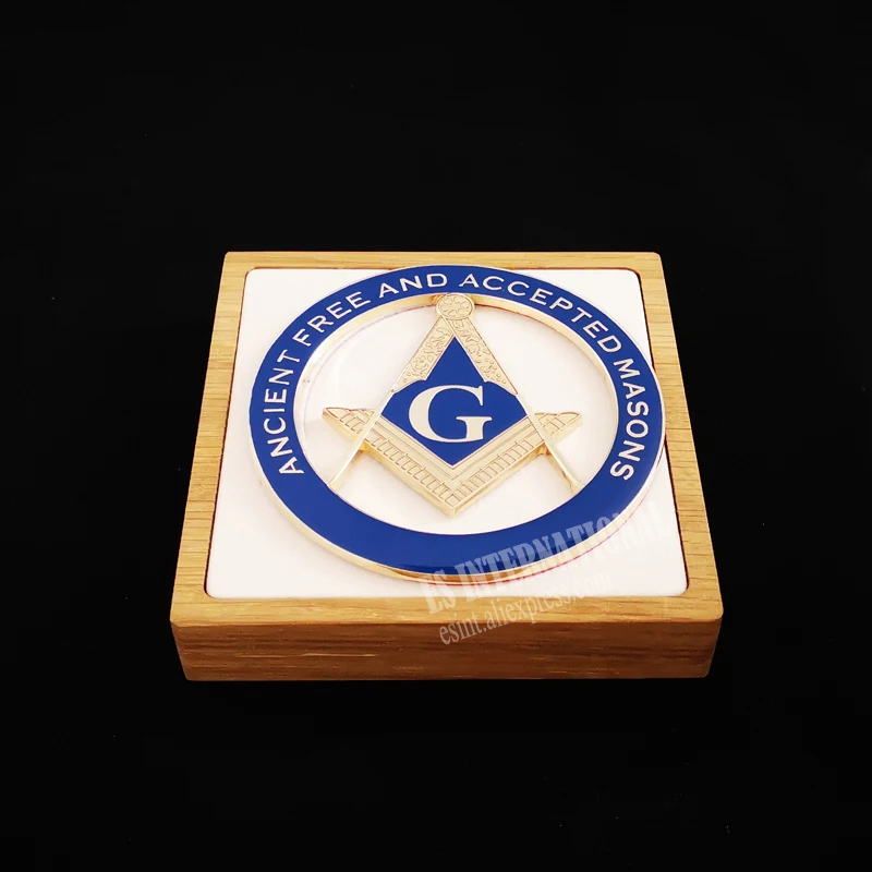 Эмблема масонского автомобиля ANCIENT FREE AND ACCEPTED Значок Mason Freemason размер 3 дюйма No 1