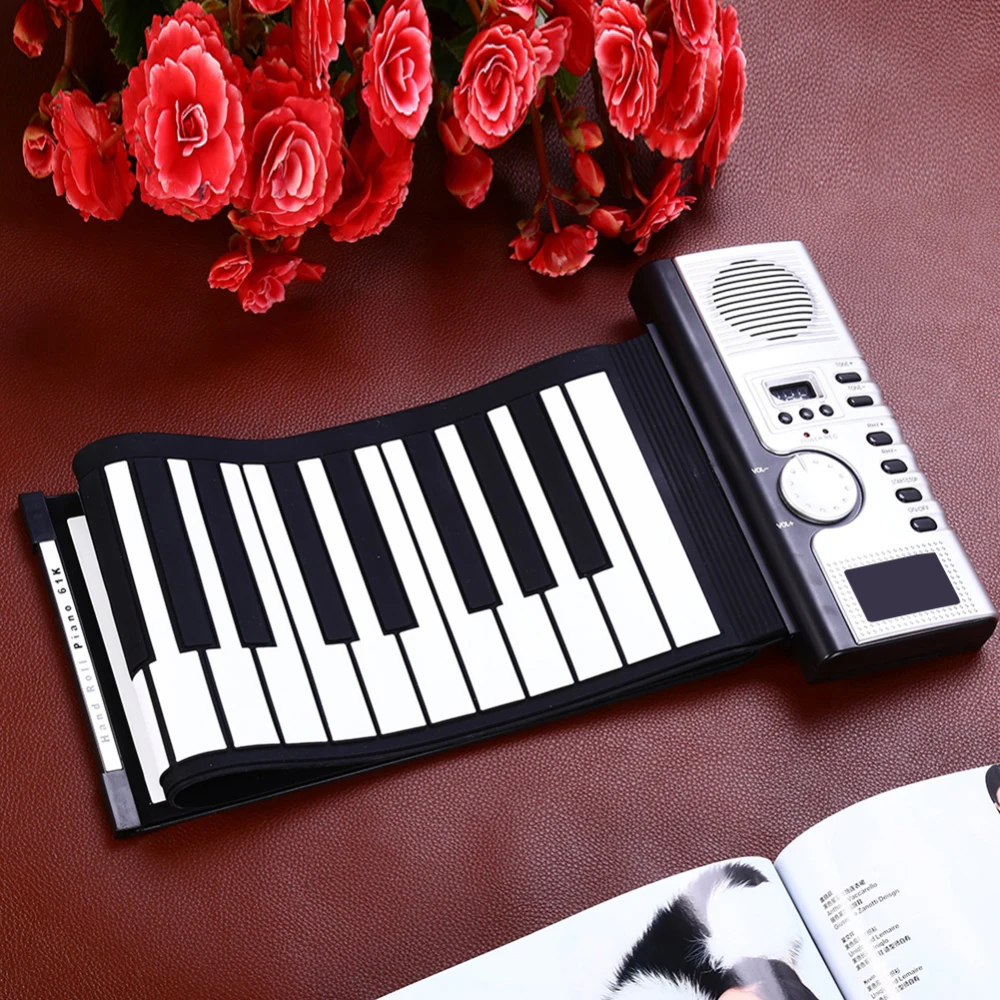 61 Классическая Гибкая силиконовая складная электронная клавиатура рулонное