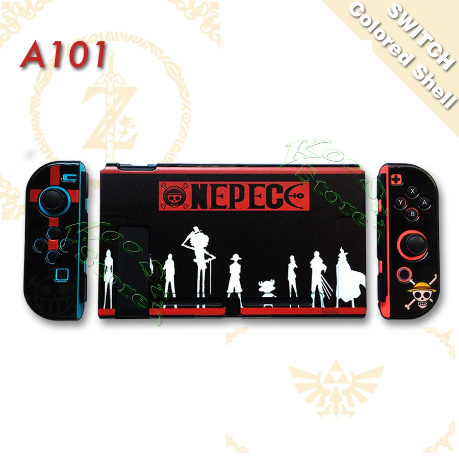 A101 Nintendos переключателя Nintend тонкий защитный жесткий чехол с откидной крышкой Nintendoswitch перечисленные с украшением в виде кристаллов в виде ракушки для палочек для Nitendo переключатель кожи - Цвет: A101