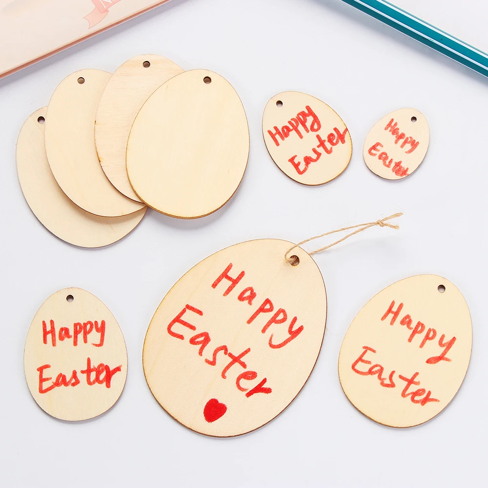 30 80 мм необработанные пустые пасхальные яйца из натурального дерева орнамент