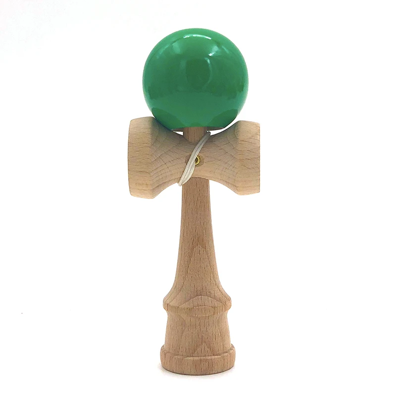 Green 12 см мини-кендама деревянные игрушки сплошной цвет ПУ краска умелое жонглирование мяч антистресс Спорт на открытом воздухе для детей и взрослых образование - Цвет: Green