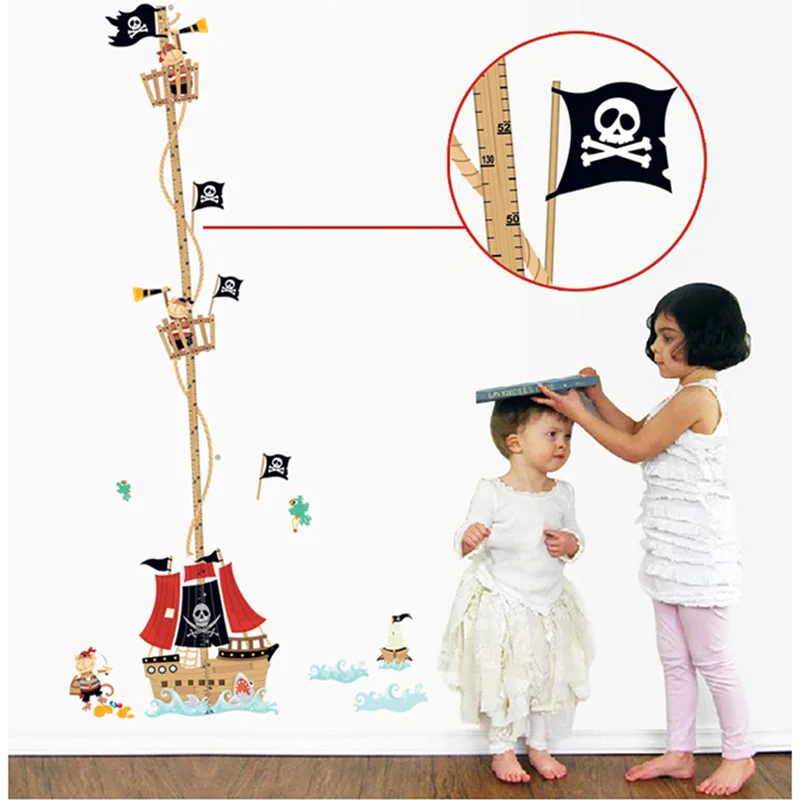 

Cartoons Wall Sticker PVC Environmentally Corsair Pattern Children Height Wallpaper Kids Room Room Decoration Wall Stickers