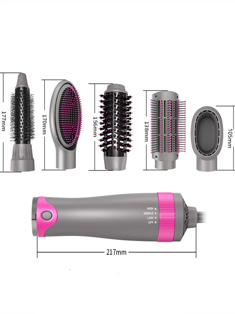 New Product Multifunctional Five In One Curling Rod Hot Air Comb Hair Dryer Straight Hair Comb Lazy Styling Artifact enlarge
