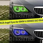 4 шт Многоцветный изменяемый RGB светодиодный SMD Halo Кольцо ангельские глаза демона Дневной светильник для BMW серий 6 E63 E64 630i 650i 645i 650Ci 645Ci