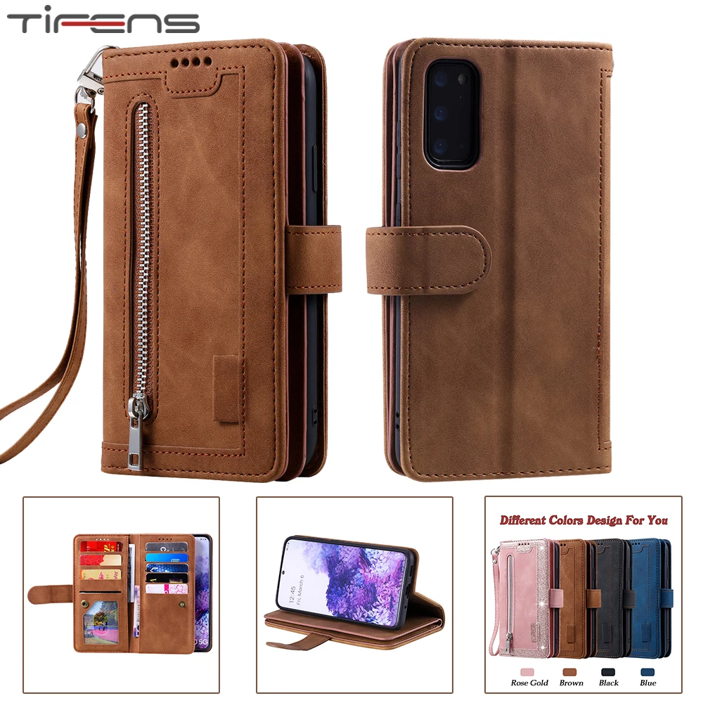 Чехол На Молнии A52 A72 A51 A71 A41 для Samsung Galaxy S21 S20 FE Ultra S10 S9 S8 Plus A82 A22 A12 A32 A50 A40 A30 A10 кожаный