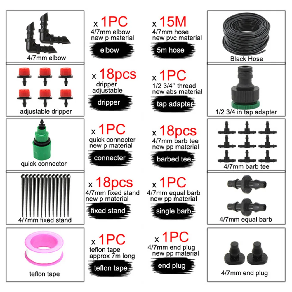 Регулируемый водяной микро-оросительный комплект автоматический капельный
