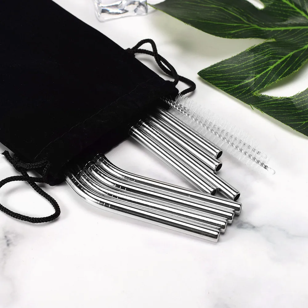 8 шт. многоразовые соломинки для питья нержавеющая сталь 304| |