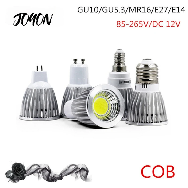 

MR16 COB Led Spotlight 9W 12W 15W Led Lamp GU10/GU5.3/E27/E14 85-265V 12V Cob Led Bulb Warm White Cold White Bulb Led Light
