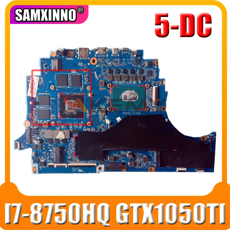 Verkauf Für HP Omen 15-DC Laptop Motherboard DAG3DBMB8D0 TPN-Q211 SR3YY I7-8750HQ CPU GTX1050TI DDR4