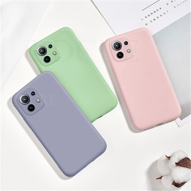 for xiaomi mi 11 lite case silicone soft protective phone cover for mi 11t pro 11 11i 11x pro cover case for xiaomi 11 lite 5g free global shipping