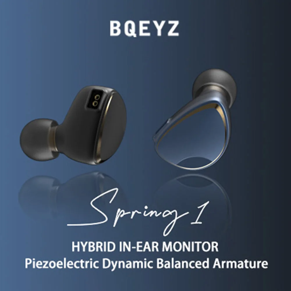 Наушники BQEYZ Spring 1 со съемным 2 контактным разъемом 0 78 мм Hi Fi наушники гибридные