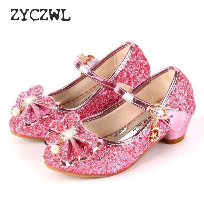 Сезон осень Детская обувь Обувь для девочек на высоком каблуке танцев Юбки