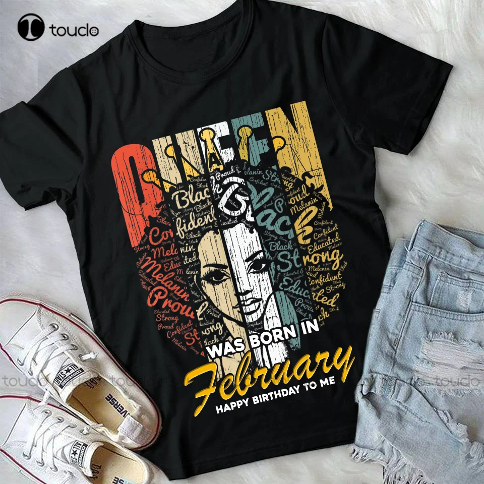 

Футболка с надписью «Queen Was Born In Февраль» на день рождения