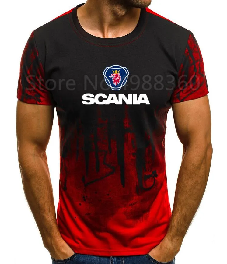Новинка 2019 Брендовые мужские футболки модная футболка Saab SCANIA хлопковая Футболка