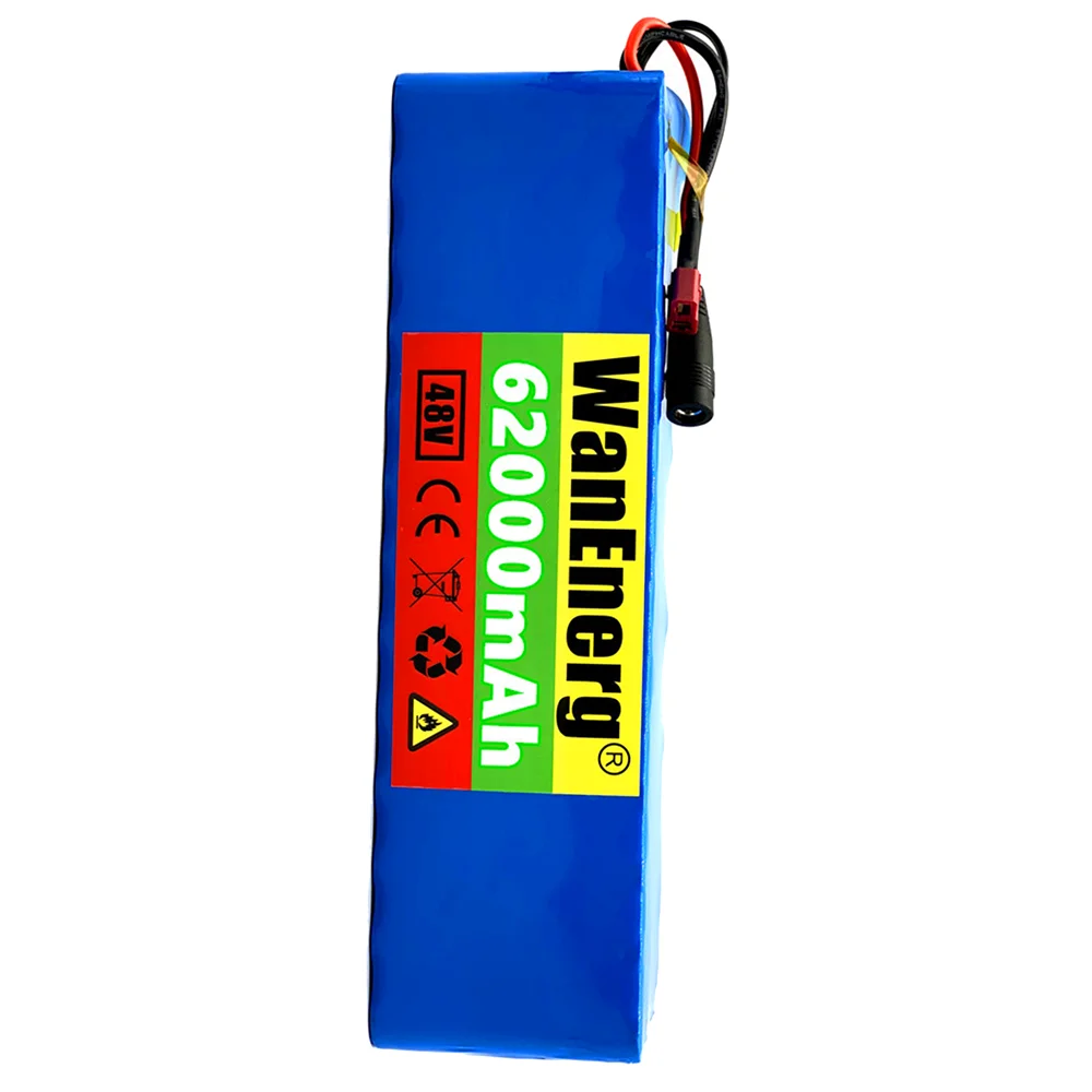 

Battery pack 48V62Ah 1000w 13S3P 48V Lithium ion Battery Pack For 54.6v E-bike Electric bicycle Scooter with BMS+54.6V Charger