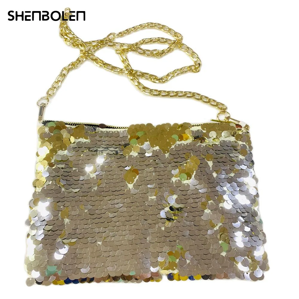 

Sequin Gold Evening Bag 2021 Silver Clutch Purse & Ankara Handbag for Women Dinner Party Banquet Bag
