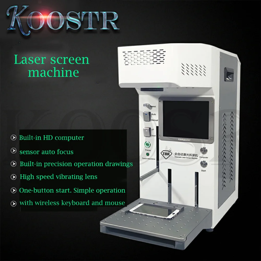 TBK встроенный компьютер лазерный разделитель лазерная маркировочная машина для