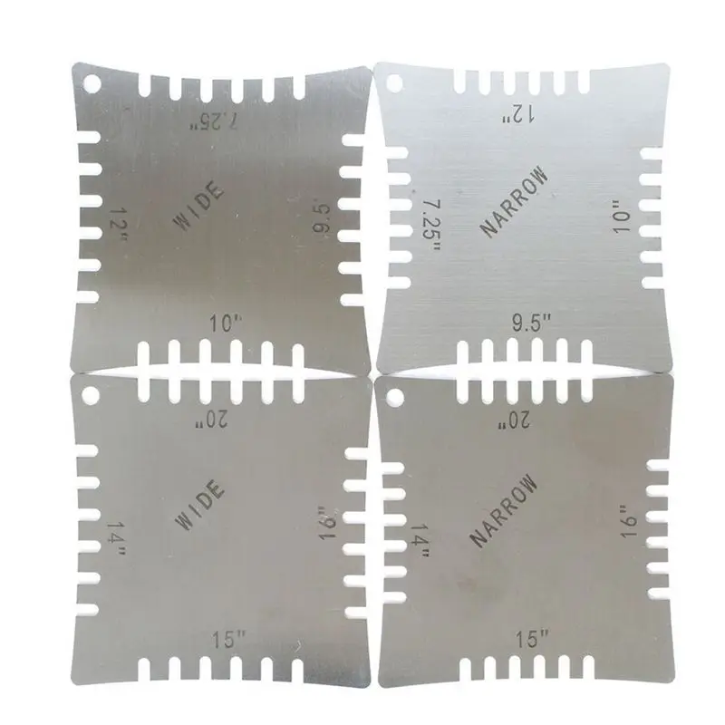 

Guitar Notched Radius Gauges for Measuring Fingerboard Radius Pack Of 4pcs