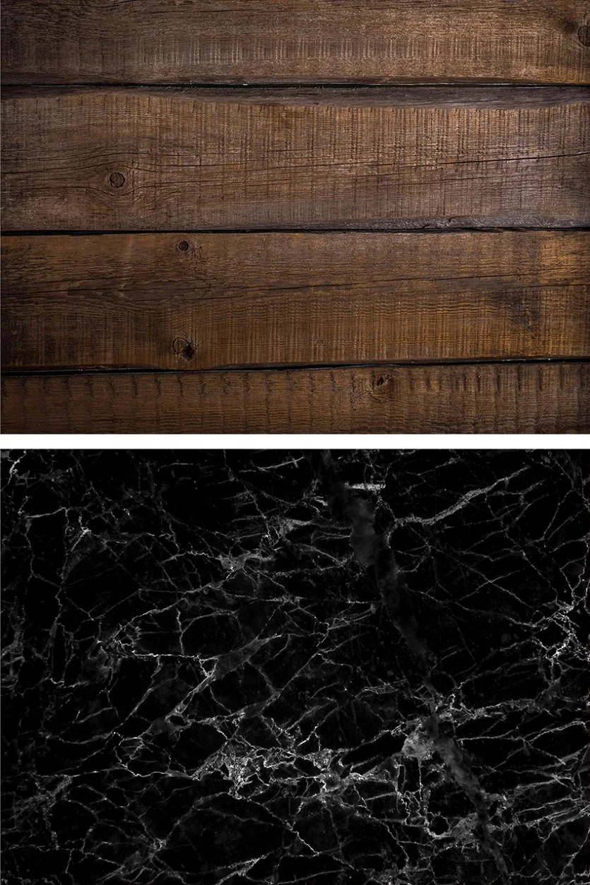 Виниловый фон Nitree для фотосъемки с черной мраморной текстурой в стиле ретро