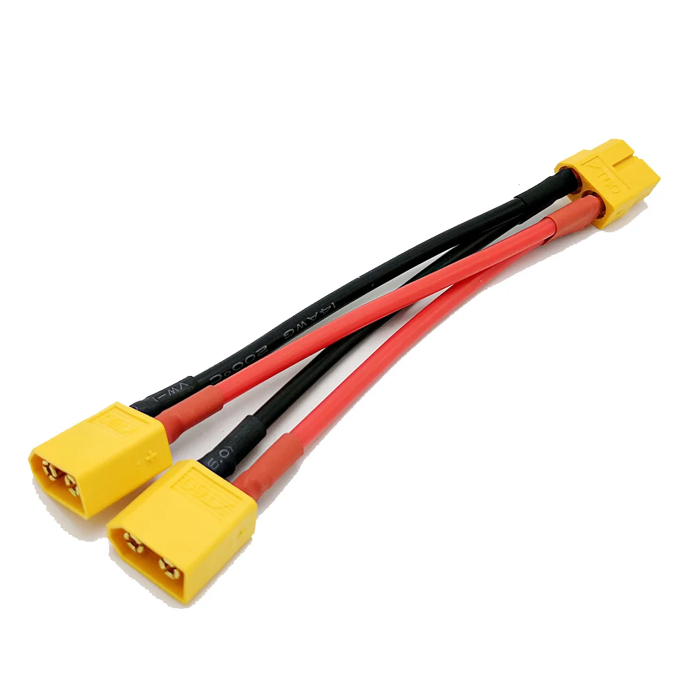 Бесплатная доставка 10 см 14awg силиконовый XT60 параллельный соединительный кабель