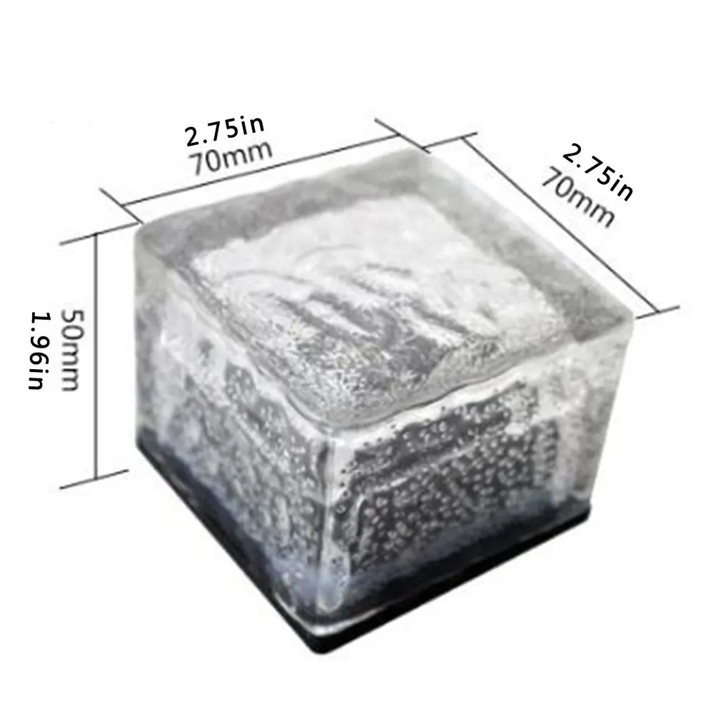 

LED Solar Underground Lamp Solar Garden Deck Light Brick Ice Cube Path Floor Light Stair Lawn Deck Solar Buried Lamps
