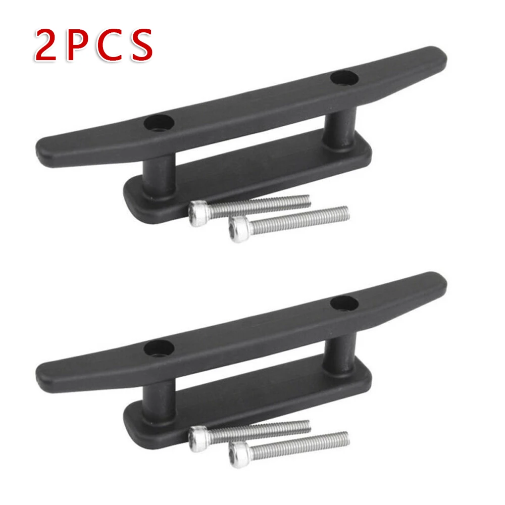 

For Kayak Deck Cleats+Screws Canoe Accessories Black Attachment Replacement