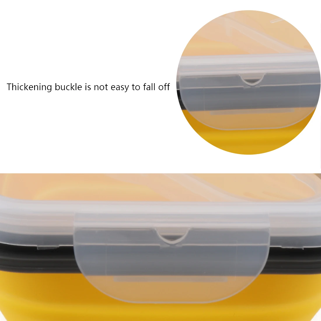 Портативный складной силиконовый Ланч-бокс 700 мл для микроволновой печи