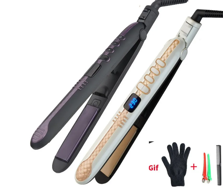 Профессиональный утюжок для волос из нано титана 450F выпрямитель с быстрой