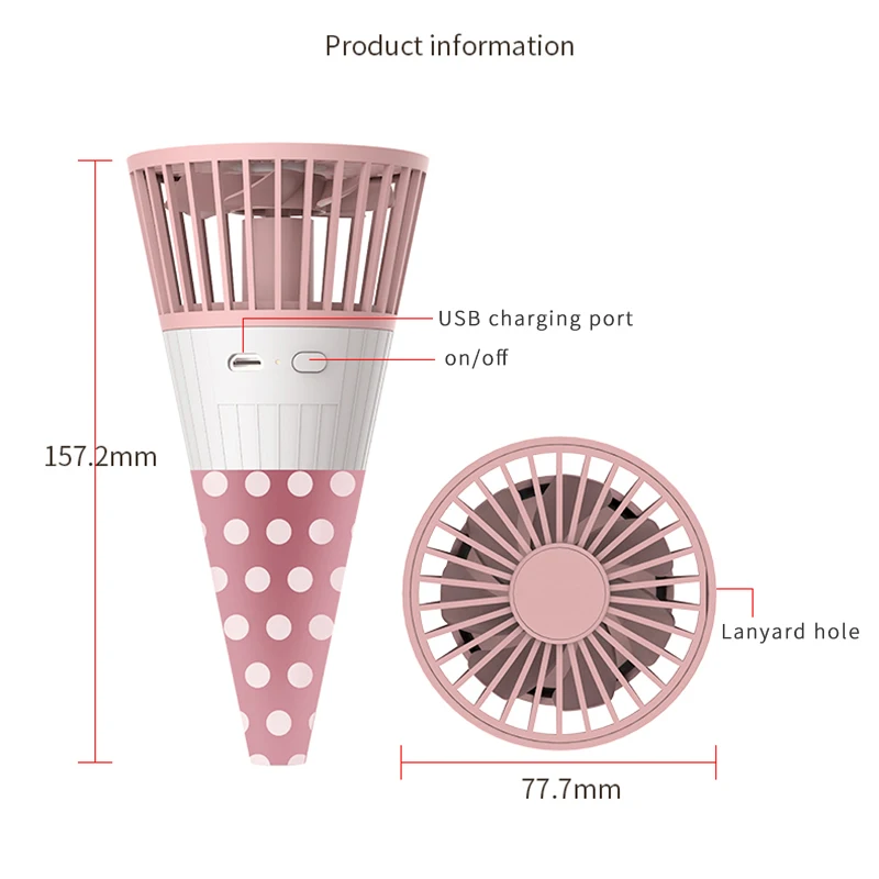 Вентилятор для мороженого портативный USB Перезаряжаемый ленивый вентилятор