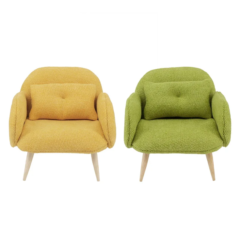 

1PC 1:12 Dollhouse Mini Furniture Model Cute Fabric Single Sofa With Cushion DIY Ornaments