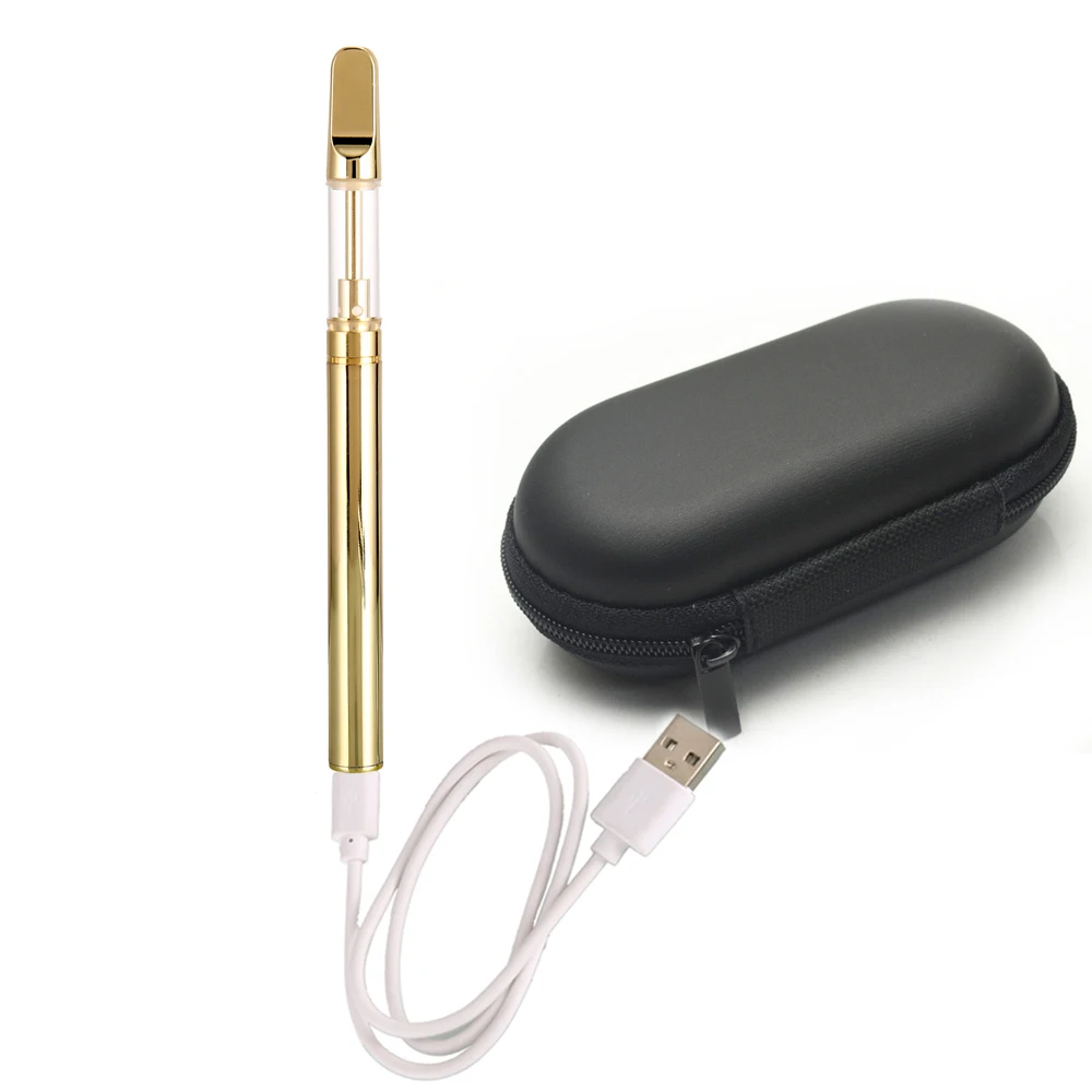 Gold Bottom charging Электронная сигарета CBD, перо для электронной сигареты комплект 350mah батарея rdta распылитель масло воздушный переключатель испаритель кальян ручка против воздуха стручок пара - Цвет: Gold Bottom charging