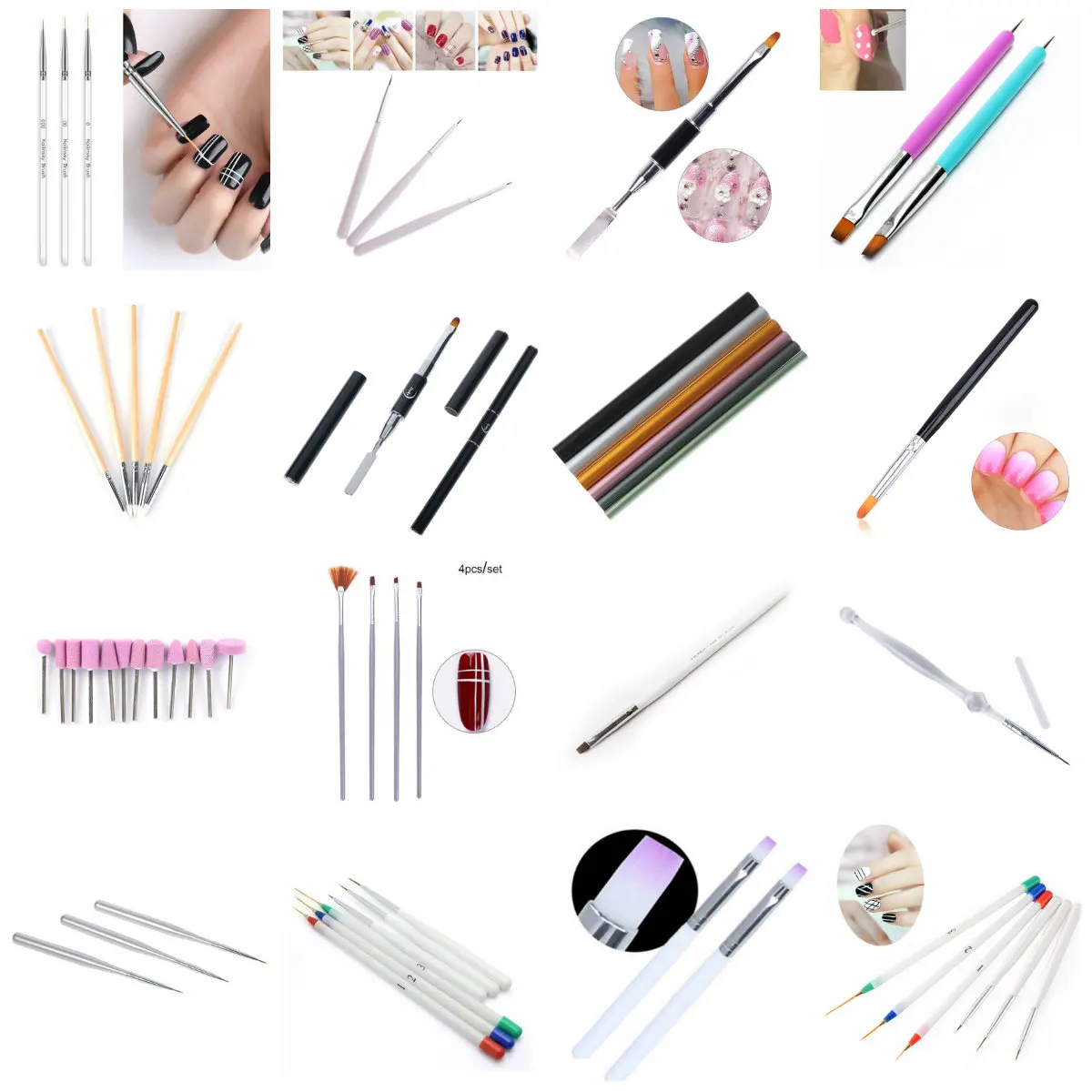 12 шт. дизайн ногтей металлический акриловый жидкий порошок резьба УФ гель