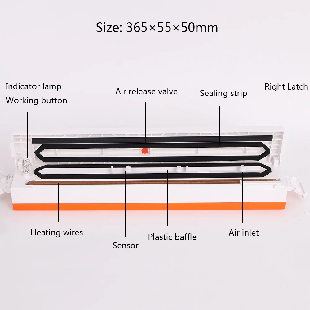 Вакуумный упаковщик 220 В 110 упаковочная машина для пищевых продуктов пленки