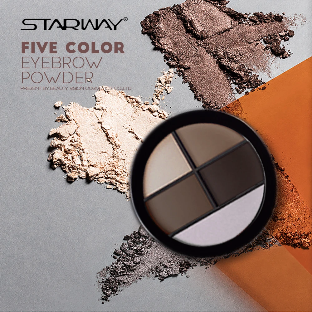 STARWAY 5 в 1 Набор цветов Палитра Макияж Пигмент для глаз Атлас гладкая легко носить