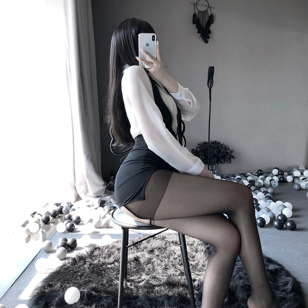 

Sexy Underwear Teacher Secretary OL Role Play Sexy Hot Hip Pack Skirt+Bodysuit Sexy Suit