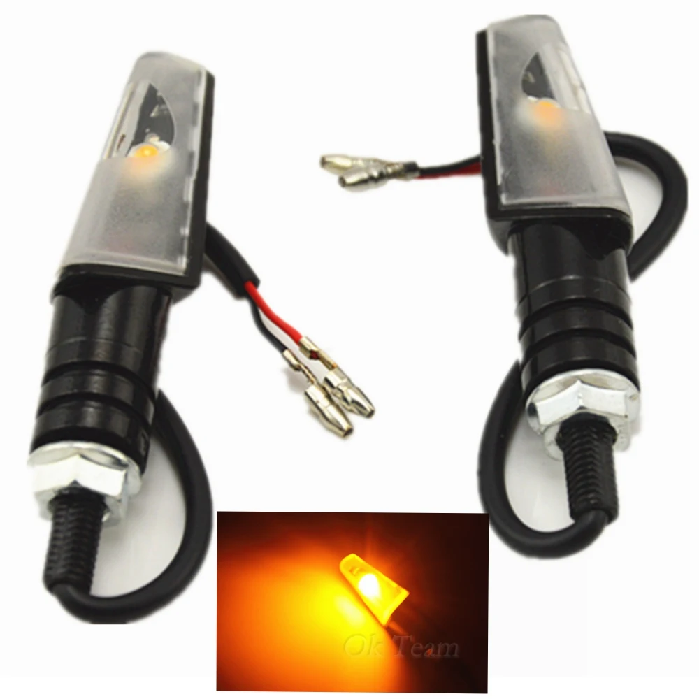 

2pcs 12V Universal Motorcycle LED SMD Turn Signal Indicators Blinker Amber Light Flash Bike Unbreak Lamp metal