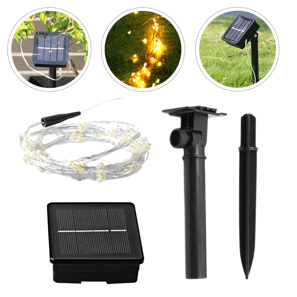 

1 Set Solar Waterfall Lamp Decor Convenient Solar Waterfall Lamp Yard Scene Decor