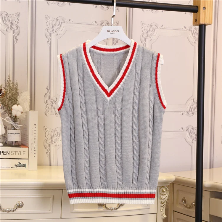 6 цветов свитер-жилет с v-образным вырезом осень 2020 женские свитера без рукавов