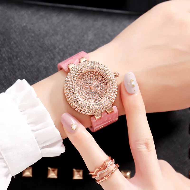Новые модные часы женские роскошные Брендовые Часы-браслет очаровательные