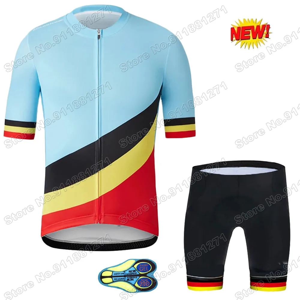 Новинка Голубая Команда Бельгии 2021 комплект велосипедной одежды из Джерси