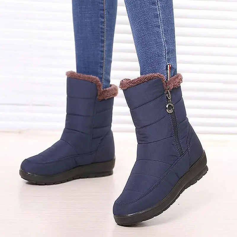 Новинка 2018 размера плюс 35 42 водонепроницаемые женские сапоги с гибкими кубиками