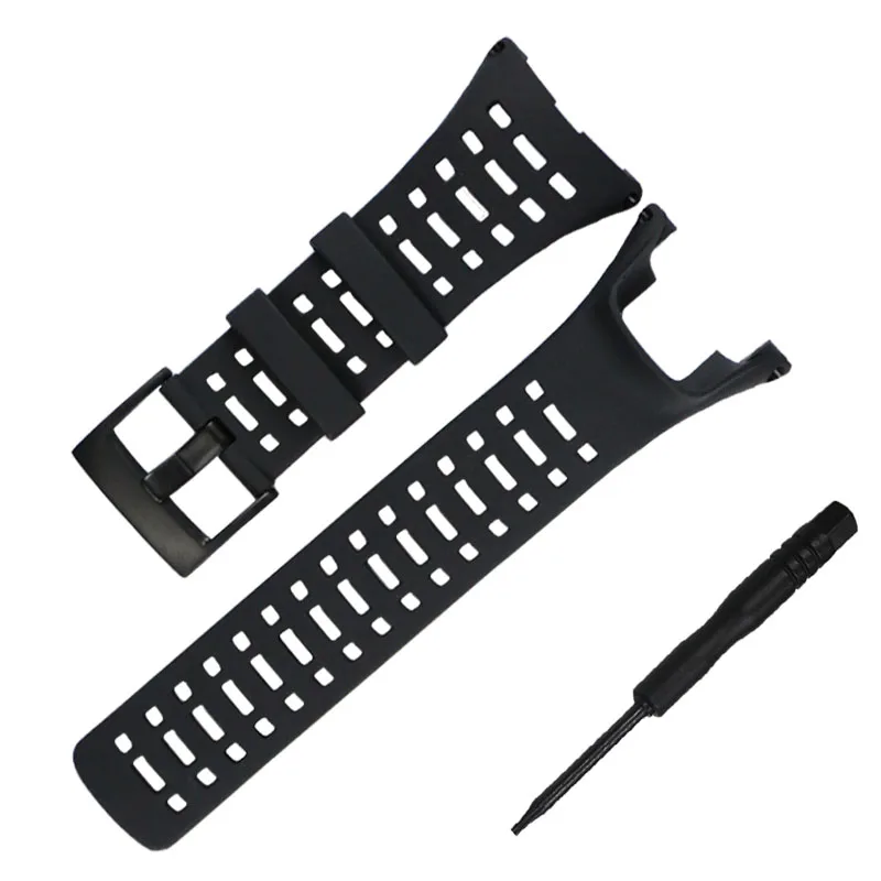 Black buckle 1 Резиновый ремешок для часов Suunto Ambit 3 пиковый/спортивный/бег/2/2 S/2R/1 умный браслет со стальной застежкой - Цвет ремешка: Black buckle 1