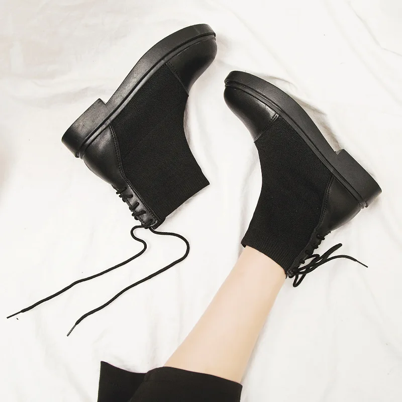 2019 г. Новая осенне зимняя обувь женские черные ботильоны из натуральной кожи