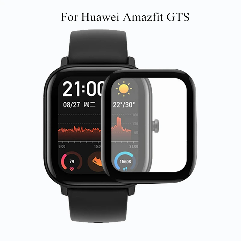 

Прозрачная защитная пленка для Xiaomi Amazfit GTS, защита экрана, 3D изогнутые края, Защитная пленка для смарт-часов Amazfit GTS