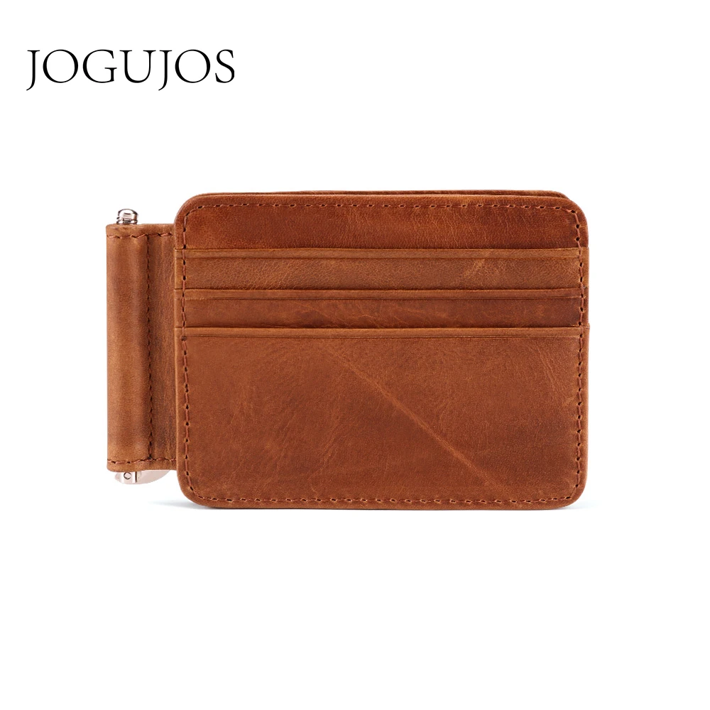 Новый мужской маленький кошелек JOGUJOS из натуральной кожи для кредитной