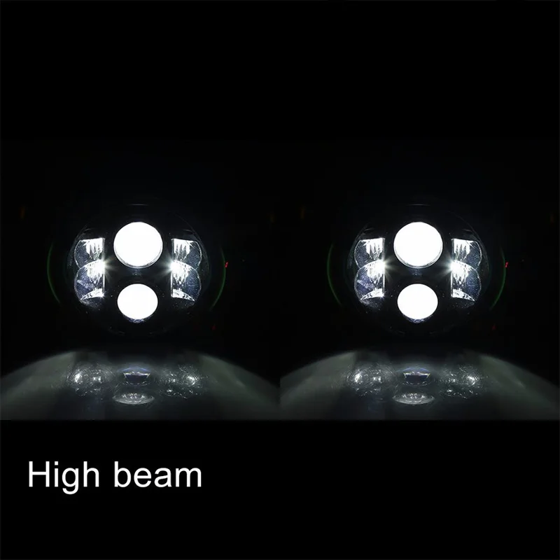 Фары головного света светодиодсветодиодный 7 дюймов 80 Вт H4 ДХО 12 В Ближний и